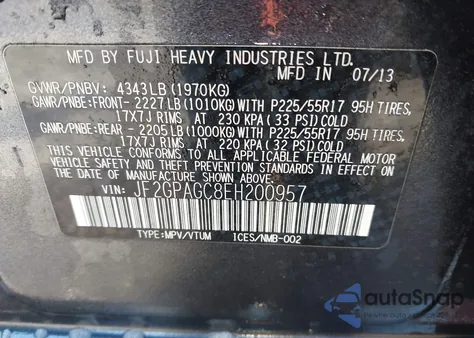 2014 Subaru Xv Crosstrek 2.0I Limited from USA, damaged, VIN JF2GPAGC8EH200957